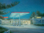 Wind up workin'in a gas station, 2006, Öl auf Lw. 30 x 40 cm