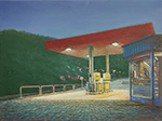 Gasolinera Al campo, 2023, Öl auf Leinwand, 30 x 40 cm