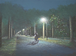 Celso Martínez Naves - Avenida, 2025, Öl auf Leinwand, 30 x 40 cm
