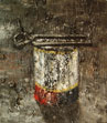 Atelierbild XI, 1986, Öl auf Hartf. 34 x 30 cm