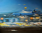 Aeropuerto (Landeanflug) 8, 2012, Öl auf Leinwand, 100 x 120 cm