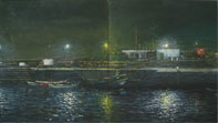 Puerto de la Cruz 3 & 4, 1995, Öl auf Hartf. je 34 x 30 cm