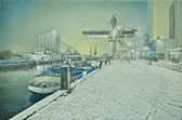 Hafen im Winter, 2014, Öl auf Leinwand, 40 x 60 cm