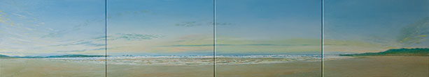 Playa de Valdearenas, 2013, Öl auf Leinwand, 30 x 160 cm