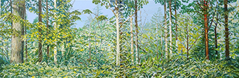 Sternwald 9, 2021, Öl auf Leinwand, 40 x 120 cm
