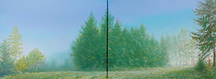 Brandenbergweg, 2022, Öl auf Leinwand, 30 x 80 cm
