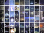 Aus "Nachtbilder", 1990-1994, Öl auf Hartf. je 34 x 30 cm