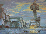 Südhafen 1, 2020, Öl auf Leinwand, 30 x 40 cm